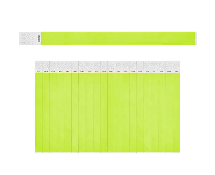 BRAZALETE TYVEK BI5709 (PLANILLA 20PZAS) AMARILLO — clave BI5709