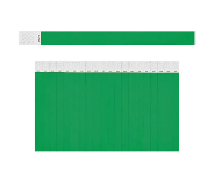 BRAZALETE TYVEK BI5709 (PLANILLA 20PZAS)VERDE BI5709 Verde