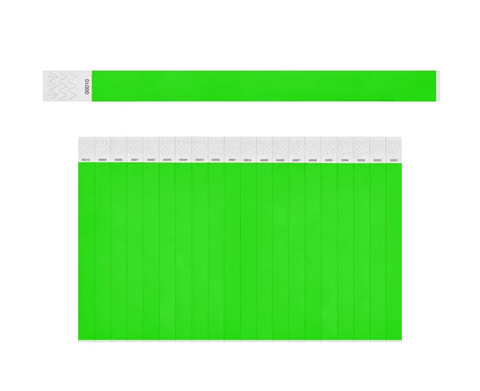 BRAZALETE TYVEK BI5709 (PLANILLA 20PZAS) VERDE CLARO BI5709 Verde claro
