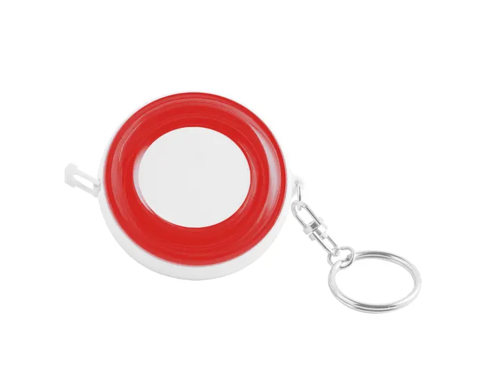 LLAVERO C/FLEXOMETRO 1 M. TRASLUCIDO DOM LLF4680 ROJO — clave LLF4680