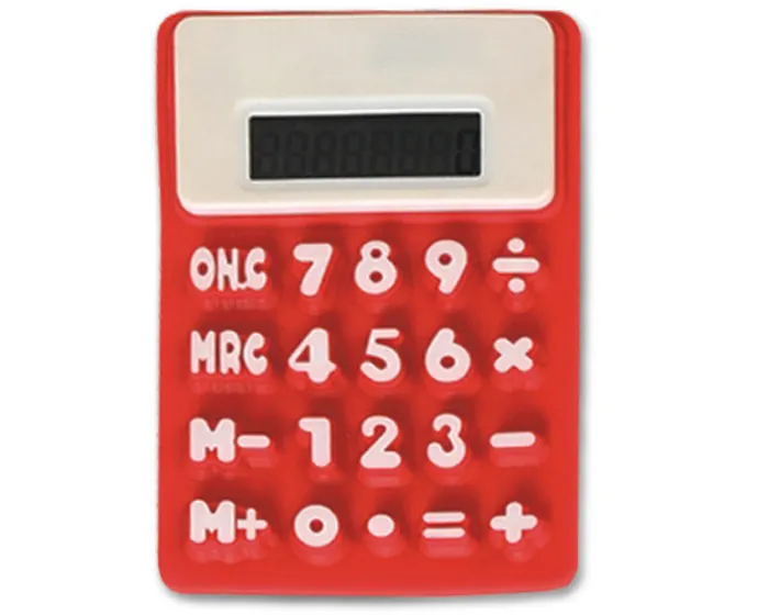 CALCULADORA SILICON RC04 ROJO — clave RC04