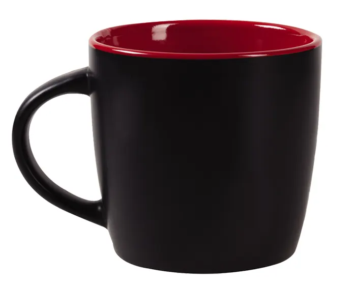 TAZA BICOLOR MATE 11 OZ LUCIANA TL099 ROJO — clave TL099