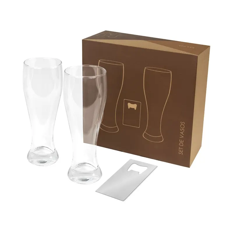 SET DE VASOS PARA CERVEZA MALTIS BAR 044 Plata — clave BAR 044