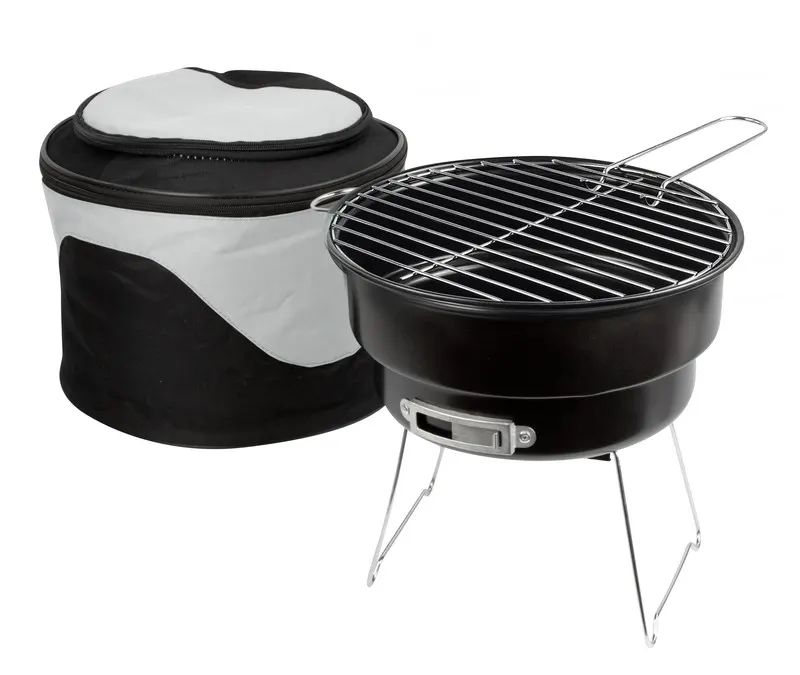 ASADOR CON HIELERA CAMPING BBQ 002- Negro — clave BBQ 002-