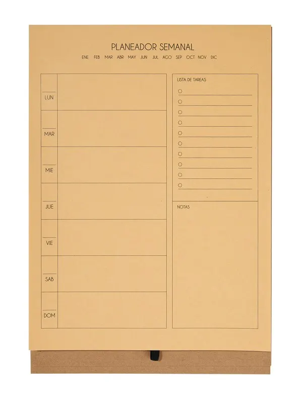 PLANEADOR SEMANAL ZIEL HL 006 Beige — clave HL 006