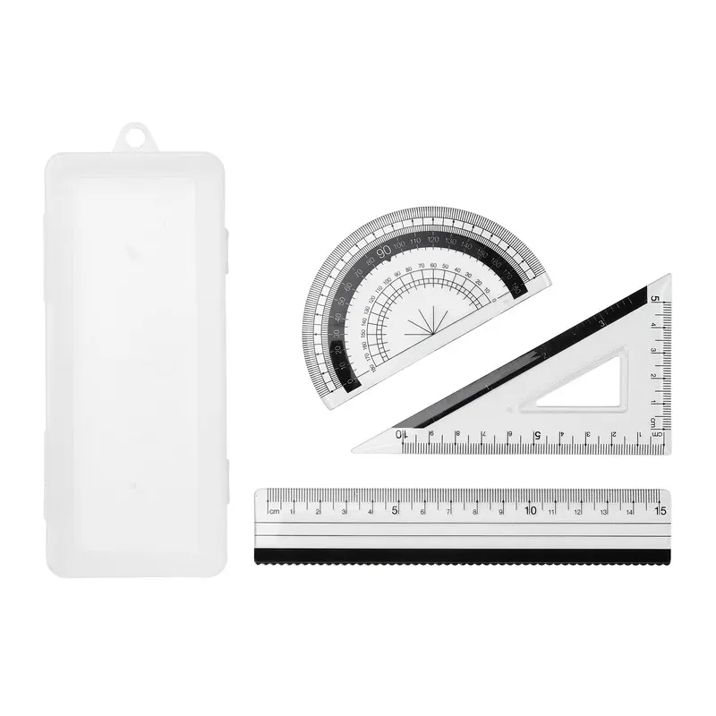 ESTUCHE DE GEOMETRÍA INF 012- Blanco frosty — clave INF 012-