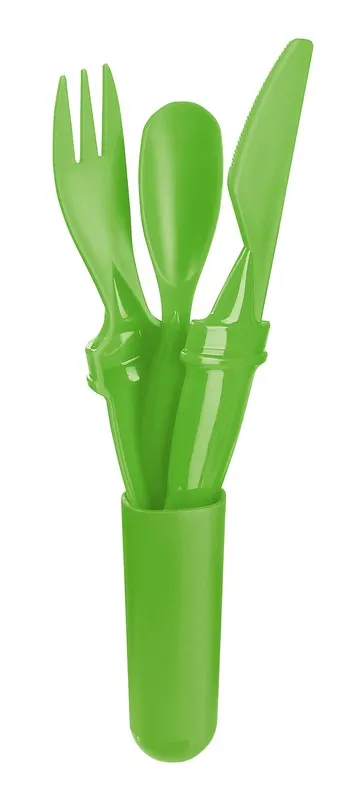 CUBIERTOS PICNIC KTC 009 Verde — clave KTC 009