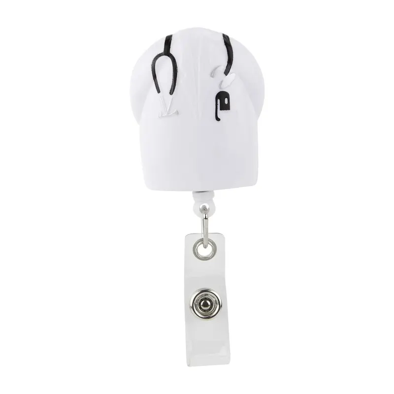PORTA GAFETE DOCTOR SLD 009 Blanco — clave SLD 009
