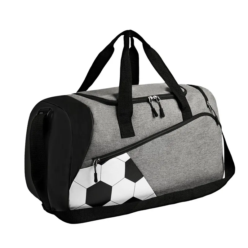 MALETA DEPORTIVA SOCCER SOC 094 Blanco con negro — clave SOC 094