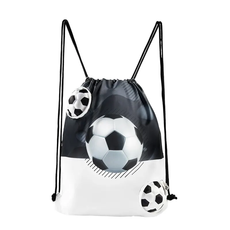 BOLSA-MOCHILA MÁGICA SOCCER SOC 413 Blanco con negro — clave SOC 413