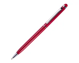 BOLÍGRAFO DE ALUMINIO CON TOUCH ODDRA DE TINTA AZUL A2113A ROJO