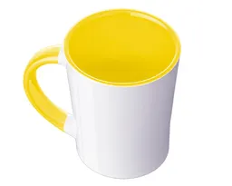 TAZA CONICA BICOLOR 14 OZ BICOLOR ARLES A2154 AMARILLO