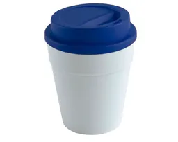 VASO 350 ML. CON TAPA DE PLASTICO LATE A2234 AZUL