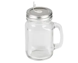 TARRO DE VIDRIO 450 ml SIN POPOTE FIZZ A2281 TRANSPARENTE