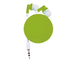 AUDÍFONOS CON CLIP Y BASE PARA CABLES MELODY A2392 VERDE CLARO