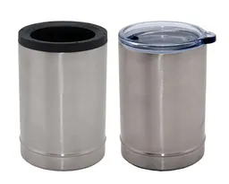 TERMO PORTA LATAS DE ACERO INOXIDABLE DE 360 ML. CROP A2429 PLATA