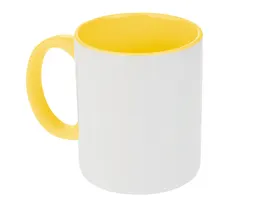 TARRO BICOLOR DE SUBLIMACIÓN 11 OZ ALINE A2463 AMARILLO