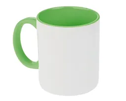 TARRO BICOLOR DE SUBLIMACIÓN 11 OZ ALINE A2463 VERDE CLARO