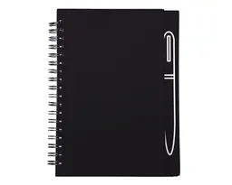 LIBRETA CON IMÁN PARA BOLÍGRAFO METÁLICO, SPAIN A2670 NEGRO
