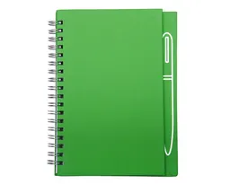 LIBRETA CON IMÁN PARA BOLÍGRAFO METÁLICO, SPAIN A2670 VERDE CLARO