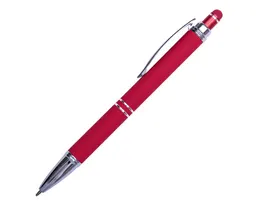 BOLÍGRAFO DE ALUMINIO STEVIA DE TINTA AZUL A2671A ROJO