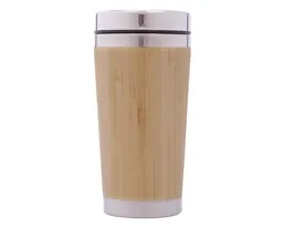 TERMO DE ACERO INOXIDABLE CON BAMBÚ DE 445 ML. ALLEN A2704 ÚNICO
