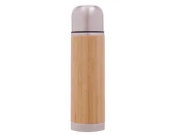 TERMO DE ACERO INOXIDABLE CON BAMBÚ DE 445 ML. TATAMI A2732 ÚNICO