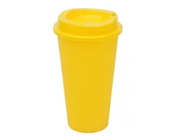 VASO CAFETERO DE PLÁSTICO 473 ML. ALDO A2750 AMARILLO