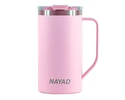 TARRO TÉRMICO DOBLE PARED ACERO INOX. 20 OZ. NAYAD METRO TALL A2778 PALO DE ROSA