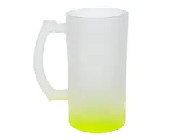 TARRO CERVECERO SATINADO BICOLOR DE SUBLIMACIÓN 16 OZ CHELADO A2799 AMARILLO