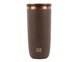 TERMO DOBLE PARED DE GRANO DE CAFÉ NAYAD NEO-TAPA DESLIZABLE A2868 CAFÉ