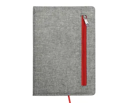 LIBRETA CON CIERRE ZIPPER A2922 ROJO