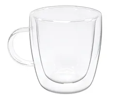 TAZA DE VIDRIO DE DOBLE PARED 8.5 OZ ZAZIL A2924 TRANSPARENTE