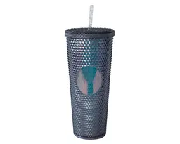 VASO DE PLÁSTICO DOBLE PARED TEXTURIZADO COCONUT A2927 NEGRO