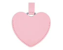 ESPEJO DE ACERO INOXIDABLE CON ESTUCHE EN FORMA DE CORAZÓN MINNIE A3085 PALO DE ROSA