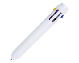 BOLÍGRAFO DE PLÁSTICO MULTI TINTAS ARCOÍRIS A3096 BLANCO
