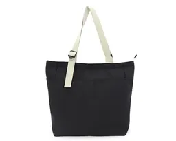 BOLSA DE POLIÉSTER CON ASAS DE ALGODÓN OLIVO A3116 NEGRO
