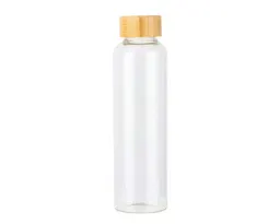 CILINDRO DE VIDRIO BOROSILICATO CON TAPA DE BAMBÚ 600 ML. NATURALLS A3148 TRANSPARENTE