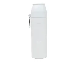 TERMO DE ACERO INOXIDABLE CON GANCHO DE 750ML. AVENTURERO A3163 BLANCO