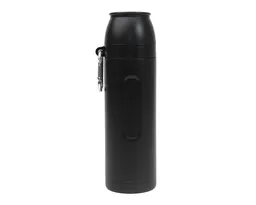 TERMO DE ACERO INOXIDABLE CON GANCHO DE 750ML. AVENTURERO A3163 NEGRO