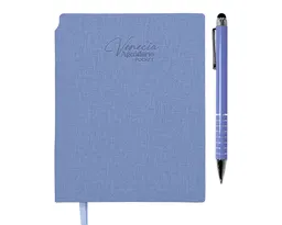 AGENDARIO DE BOLSILLO CON BOLÍGRAFO VENECIA POCKET A3168 AZUL CLARO