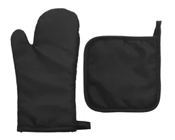 SET DE GUANTE Y AGARRADERA P/COCINA PONCHO A3184 NEGRO