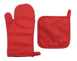 SET DE GUANTE Y AGARRADERA P/COCINA PONCHO A3184 ROJO