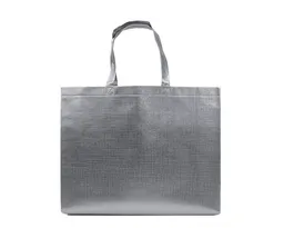BOLSA DE NONWOVEN METALIZADO GLEAM L A3187 PLATA