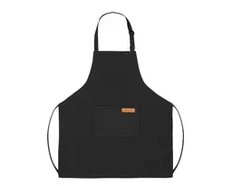 MANDIL DE POLIESTER CON BOLSILLO FRONTAL PRO CHEF A3203 NEGRO