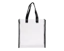 BOLSA TRANSPARENTE CON ASAS DE COLOR CLARIS A3207 NEGRA