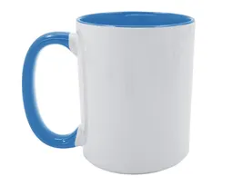 TARRO BICOLOR PARA SUBLIMACIÓN 15 OZ DAFNE A3249 AZUL CLARO