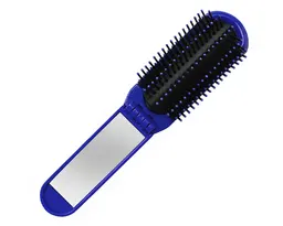 CEPILLO DE BOLSILLO PLEGABLE CON ESPEJO CAPELLI A3281 AZUL