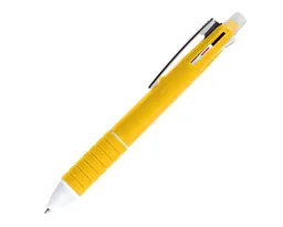 BOLÍGRAFO DE PLÁSTICO MULTI TINTAS BAKÚ BLP4189 AMARILLO