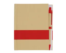 LIBRETA ECOLOGICA CON BOLÍGRAFO MOOD LIB3905 ROJO